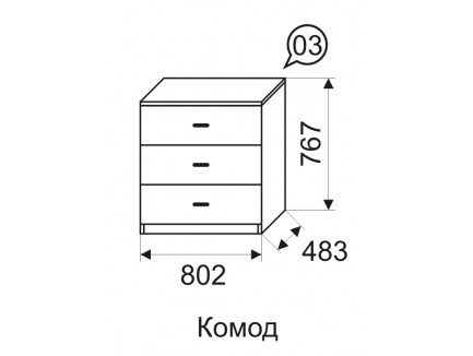 Комод Принцесса №3